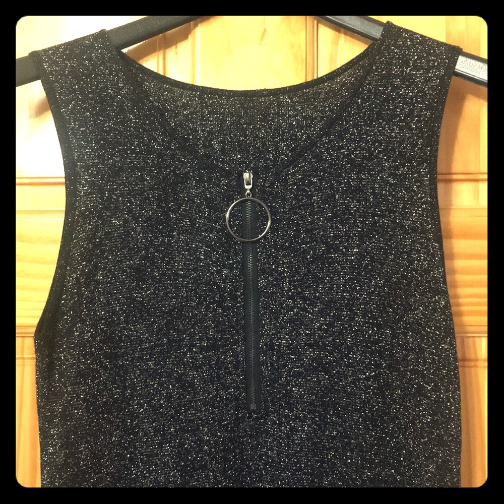 Sleeveless Shiny Metallic Dress